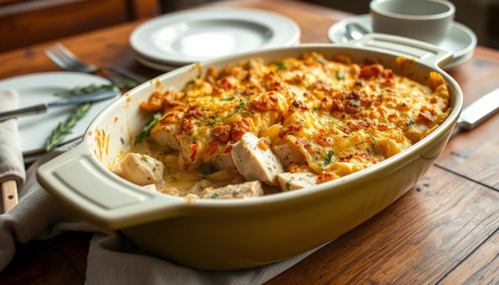 flawless chicken and dressing casserole